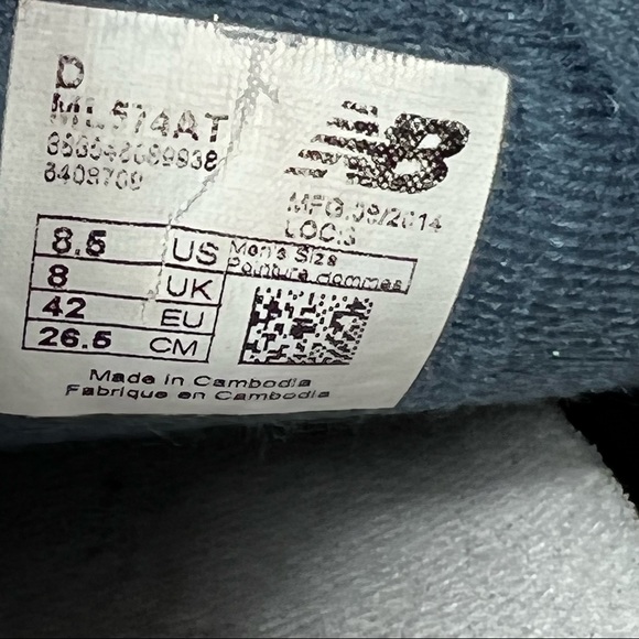 New Balance Mens ML574AT D Classic Running Gray Navy Yellow Sneaker Shoes 8.5 - Picture 14 of 14